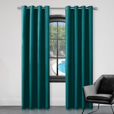 Faux Silk Curtains Eyelet