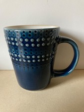 Denby Midnight Blue & Grey Textured Design Stoneware Mug