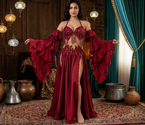 Handmade oriental dance dress - handmade,