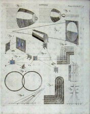 Original Old Antique Print