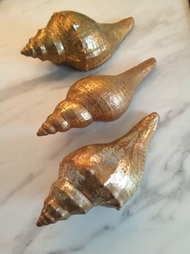 Large shells gold - large,