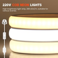 COB LED Neon Strip Lights 220V