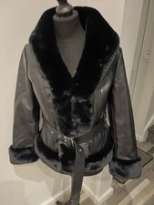Karen Millen Black Fur Trim