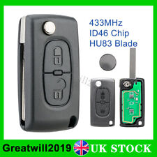 2 Button Remote Flip Key Fob 433MHz for Peugeot 207 307 308 407 807 3008 5008
