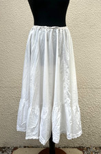 Vintage White Cotton Underskirt Petticoat-Size 10