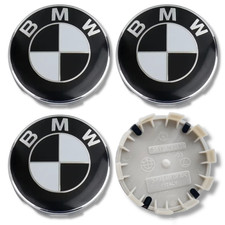 BMW Alloy Wheel Centre Cap Hub x4 56mm Monochrome Black Many Models