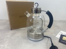 ASCOT Glass & Chrome Stainless steel glass Electric Tea Kettle 1.5L 2200W NEW