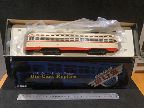 Corgi shop stock vintage bus - stock,