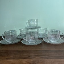 Vintage Arcoroc Fleur Cups &