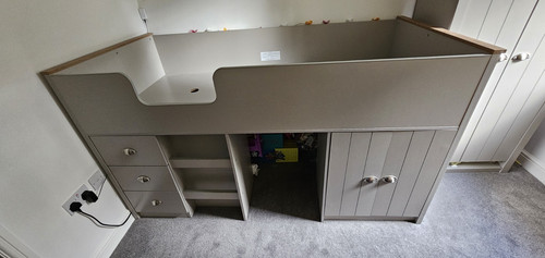 Cabin mid sleeper bed - bed, grey