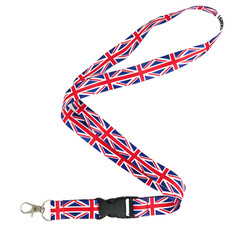 Union Jack Great Britain Flag Lanyard - ID Pass Badge Holder Festival