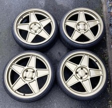 SET OF 17” ROTA RSS ALLOYS & TYRES GOLF MK1 MK2 E30 BMW LUPO NOVA CORSA 4x100