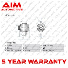 Alternator AIM Fits Vauxhall