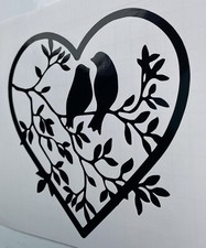 1x Bird Heart Love Decal Vinyl