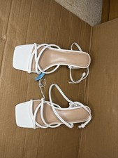 Primark white strappy heels