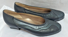 Equity Ladies Court Shoes size 4.5 Black/Gunmetal NOS no box - Classic/Office