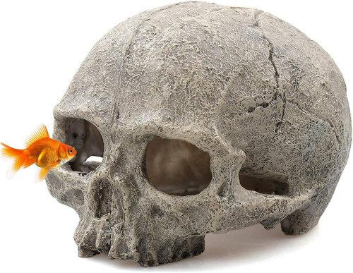 Aquarium skull decor resin - aquarium,