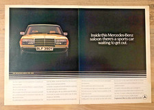 MERCEDES BENZ 230E 280E W123 1980s - FRAMEABLE ORIGINAL CLASSIC CAR ADVERT