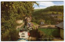 1960s J Salmon Postcard Narrowboats on Welsh Canal at Llangollen Unposted
