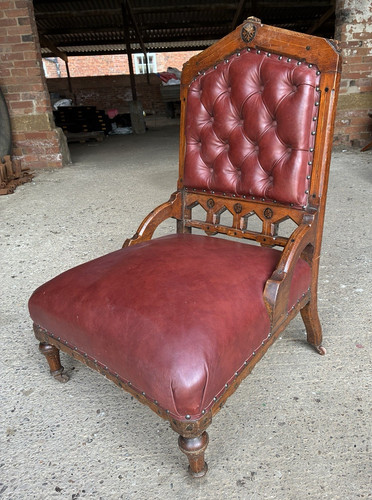 Antique gothic revival oak - oak, &