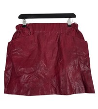 Mini Skirt Faux Leather Size M