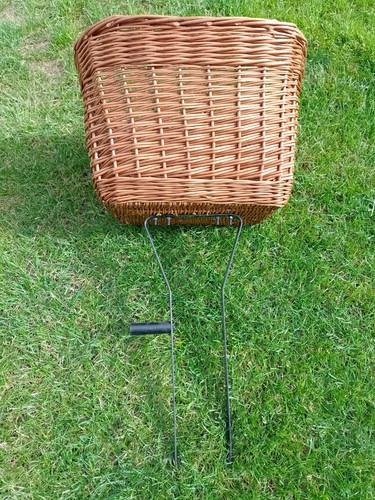 Wicker bike basket set shape - basket, d-shape