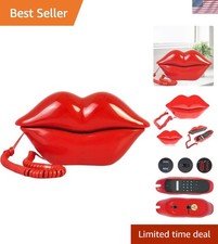 Red Lip Shape Corded Telephone