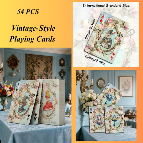 Vintage style playing - vintage-style, cards