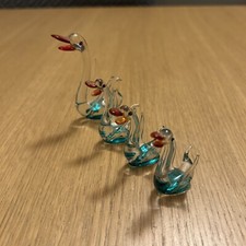 Vintage Glass Swan Figurines