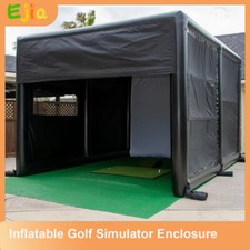 13x10FT Portable Inflatable Golf Simulator Enclosure Golf Training Cage w/Screen