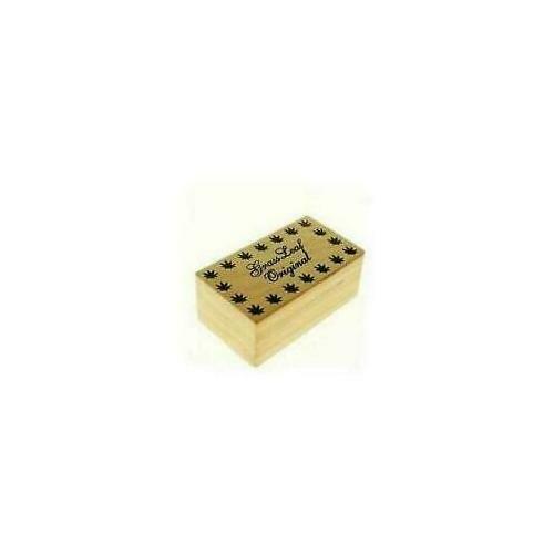 Medium wooden rolling box - wooden,