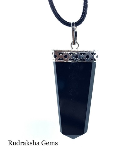 Black tourmaline flat - flat, crystal