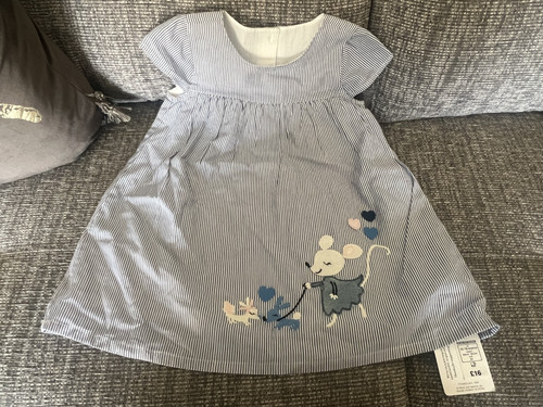 Blue white stripped mouse - blue,