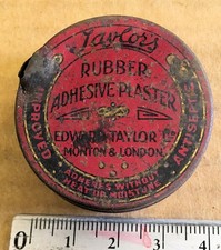 Vintage Taylors Rubber Adhesive Plaster Tin