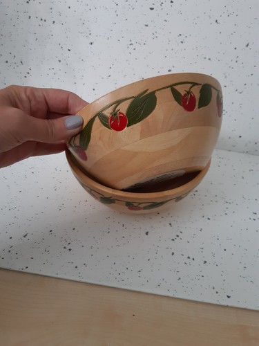 Small wooden fruit salad - 2, fruit/salad
