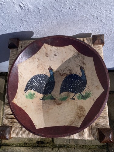 Wooden bowl with hand painted - wooden,