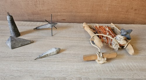 Vintage wooden fishing line - wooden,