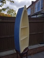Decorative Painted Boat Shelves unit In a Cornflower Blue