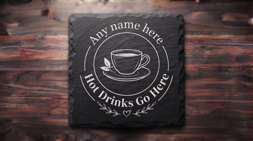 Personalised slate coaster - personalised,