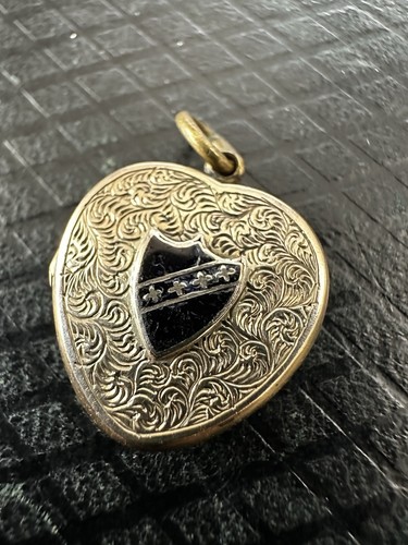 Antique rose gold heart - gold,