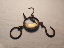 VTG Mancur  OLD ANTIQUE RARE IRON & BRASS  MOON BALANCE HANGING SCALE