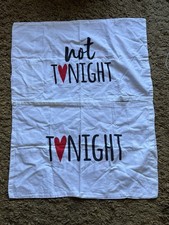 Pair Of Novelty Sex-themed Double Sided Pillowcases - Tonight/Not Tonight