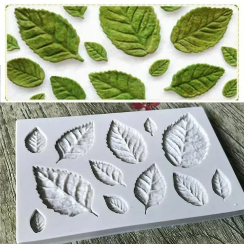 Rose leaves silicone - rose,