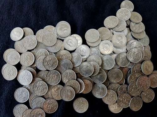 1950 king george sixpence - king,