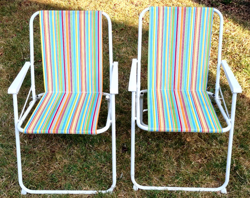 Pair vintage folding arm - folding,
