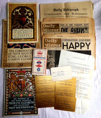 Lot elizabeth coronation - elizabeth,