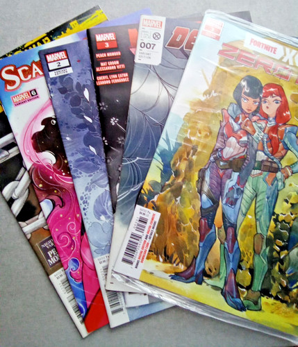 Six marvel comics with - marvel,