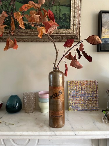 Vintage stoneware bottle - stoneware,