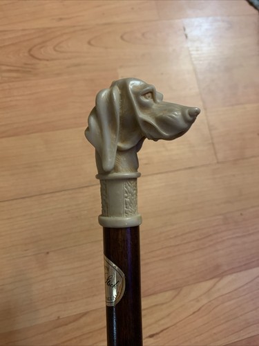 Vtg wooden walking stick - wooden,