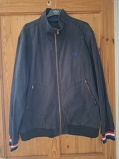 Fred Perry Vintage Blue Harrington Style Jacket Size XL Pre Loved
